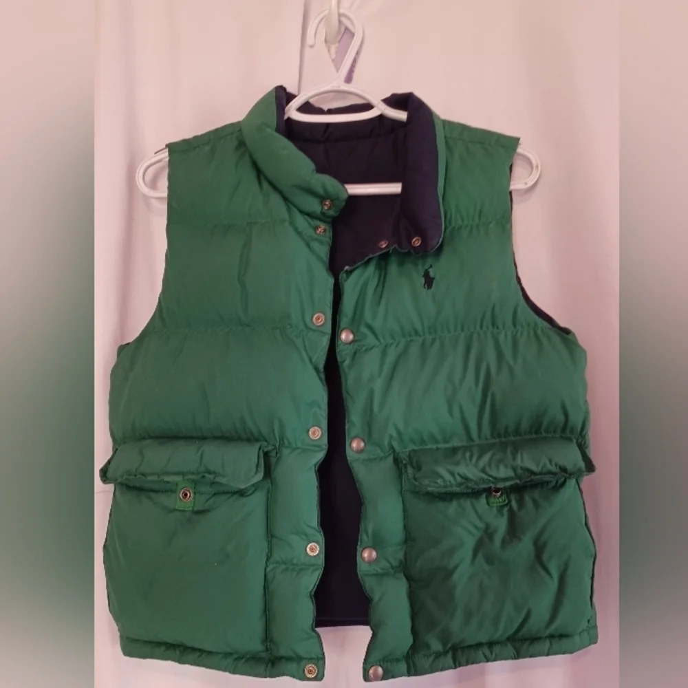 Polo Ralph Lauren Size XL Reversible Down Puffer Vest Green